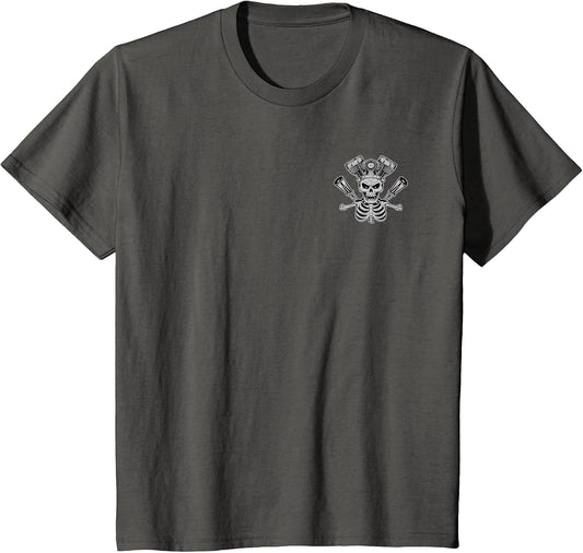 Skeleton Motor Head Speed Shop Hot Rod Mechanic Car Lover