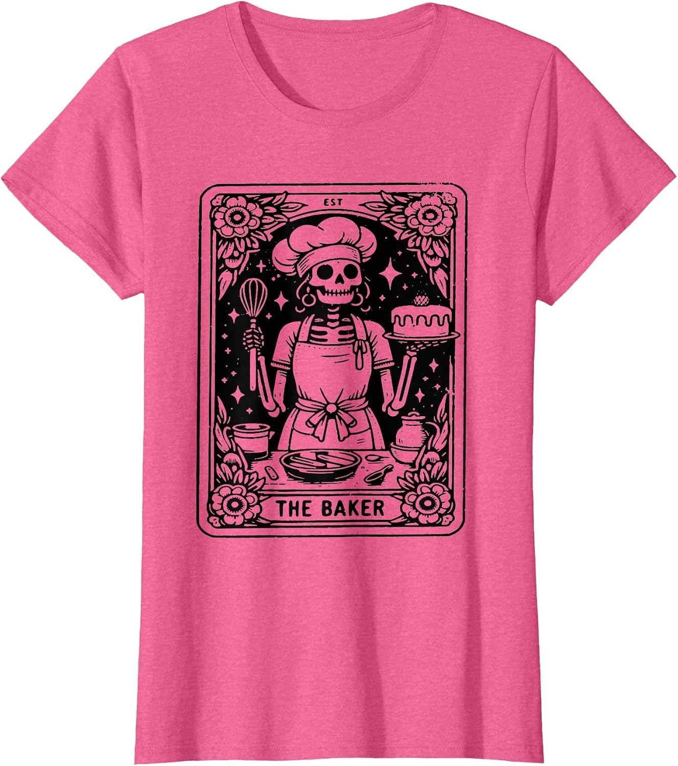 The Baker Tarot Card Skeleton Baking Skull Cook Witchy Chef