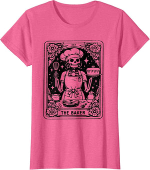 The Baker Tarot Card Skeleton Baking Skull Cook Witchy Chef
