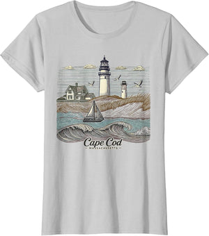 Vintage Cape Cod Massachusetts Nautical Lighthouse Seashore