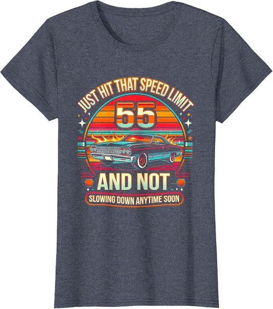 55Th Birthday Idea Speed Limit Sign 55 Mph Funny Driving