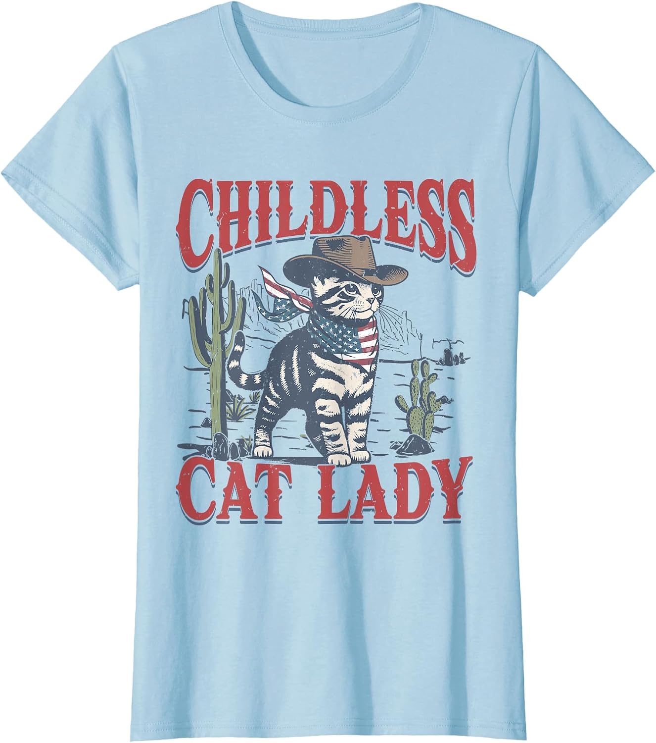 Cowboy Cat Childless Cat Lady for Kamala Election Voting