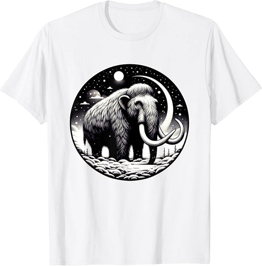 Woolly Mammoth Moon Prehistoric Elephant Mammoth Lovers Art