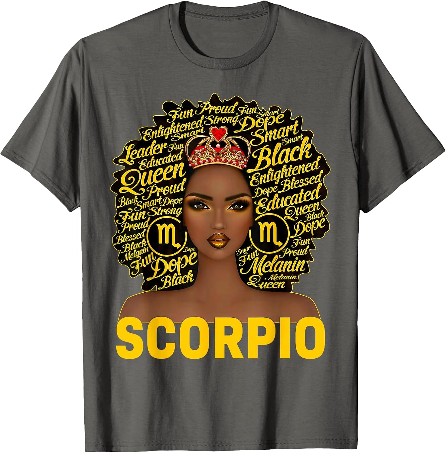 Afro Black Woman Birthday Queen Zodiac Scorpio Queen