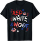 Red White and Woof Paw Print 4th of July Flag