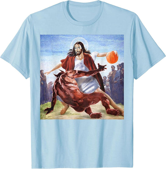 Funny Jesus Crossing Up The Devil Christian Religious
