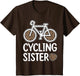 Cycling Sister Leopard Print Cyclist Funny Girls Kid Bicycle