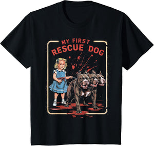 Vintage Horror Movie Lover Retro Halloween Shirt Rescue Dog