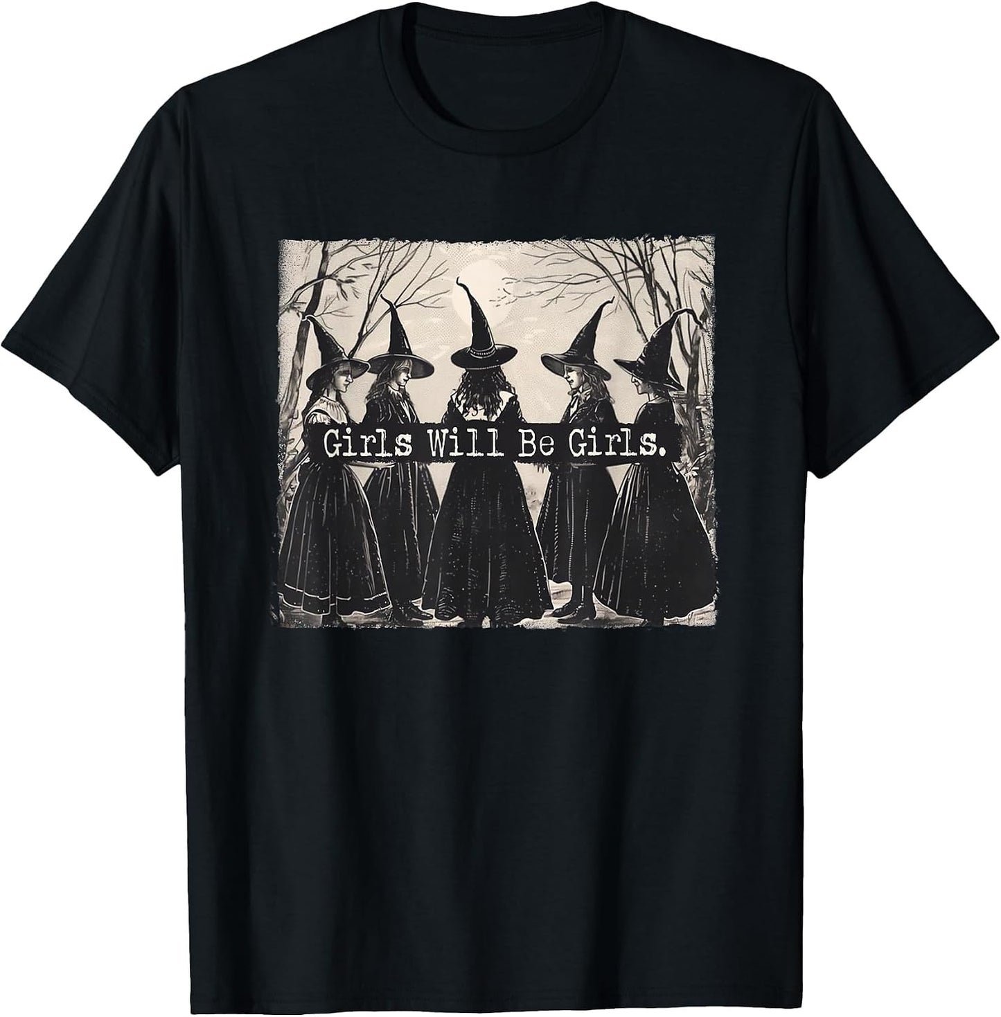Girls Halloween Will Be Girls Witch Vintage Spooky Witchy