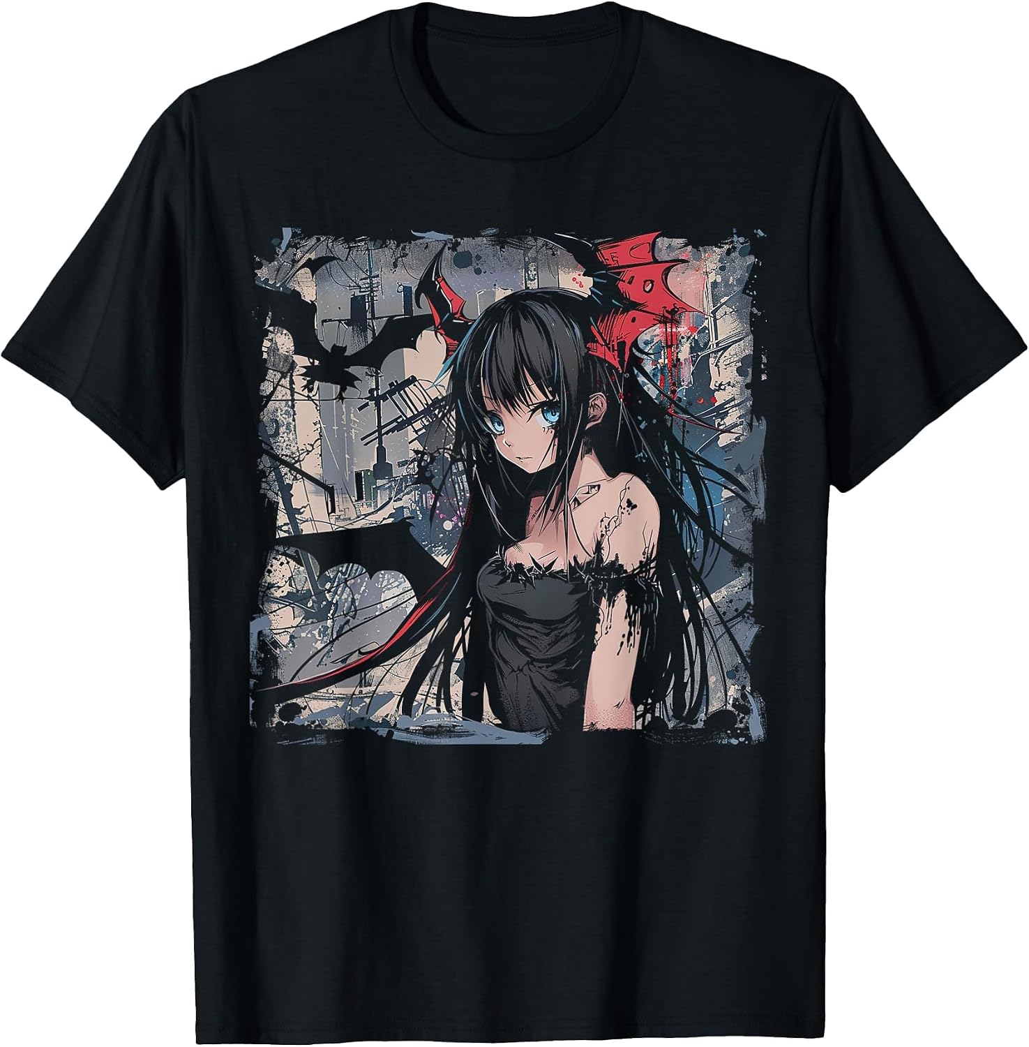 Dark Anime Girl Gothic Manga Grunge Aesthetic Art