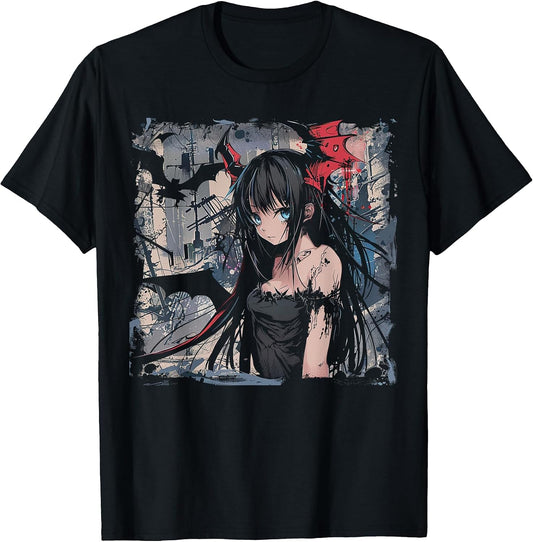 Dark Anime Girl Gothic Manga Grunge Aesthetic Art