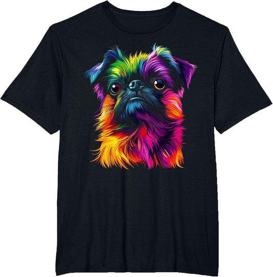 Colorful Brussels Griffon Face Dog Lover Men Women Black