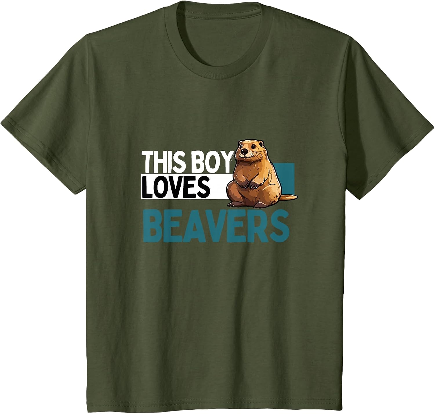 Funny Beaver Shirt Boys Animal Beaver Lover