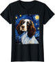 English Springer Spaniel Dog Starry Night Painting