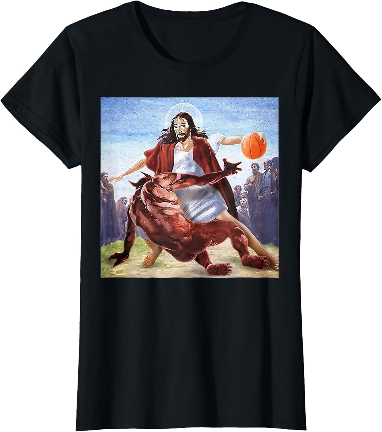 Funny Jesus Crossing Up The Devil Christian Religious