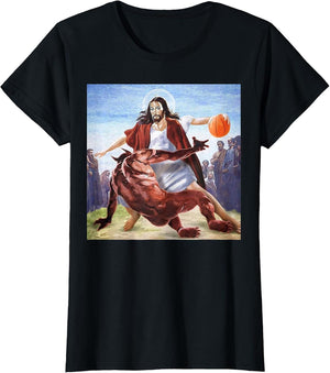Funny Jesus Crossing Up The Devil Christian Religious