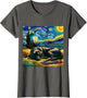 Black Labrador Starry Night Shirt Vincent Van Gogh Lab Mom