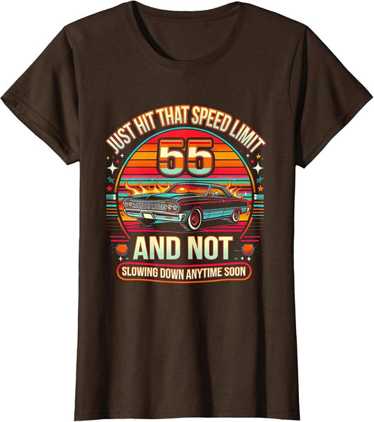 55Th Birthday Idea Speed Limit Sign 55 Mph Funny Driving