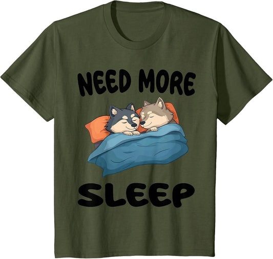Cute Wolf Need More Sleep Pajamas Nightgown