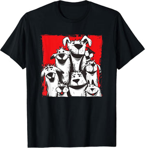 Funny Dog Group Comic Dog Love