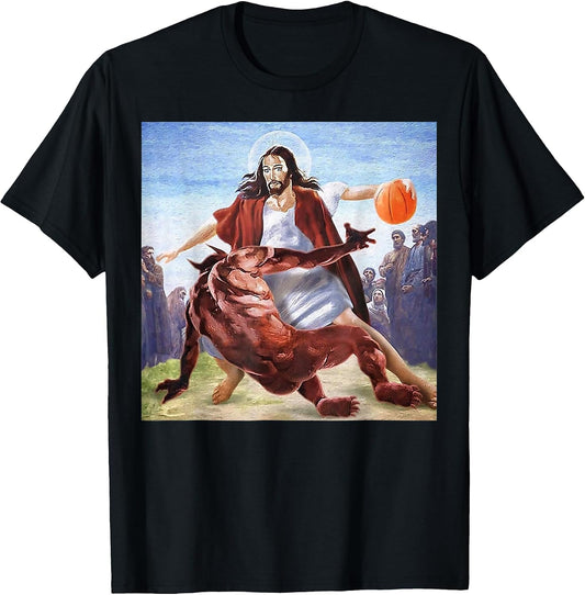 Funny Jesus Crossing Up The Devil Christian Religious
