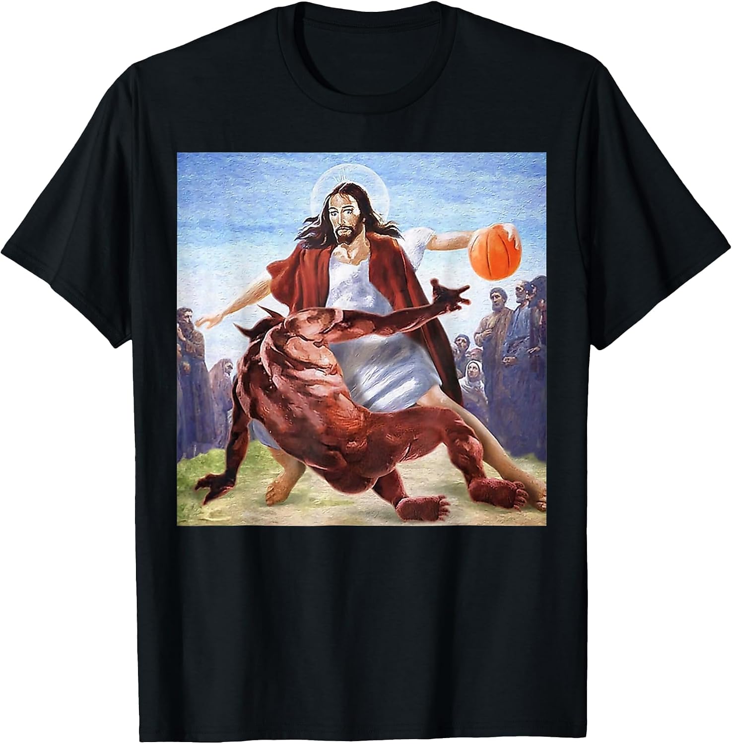 Funny Jesus Crossing Up The Devil Christian Religious