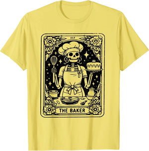 The Baker Tarot Card Skeleton Baking Skull Cook Witchy Chef