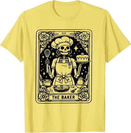 The Baker Tarot Card Skeleton Baking Skull Cook Witchy Chef