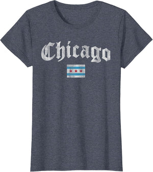 Retro Chicago Flag Souvenir Women Kids Men