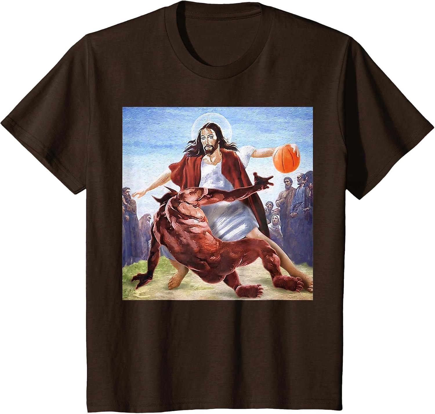 Funny Jesus Crossing Up The Devil Christian Religious