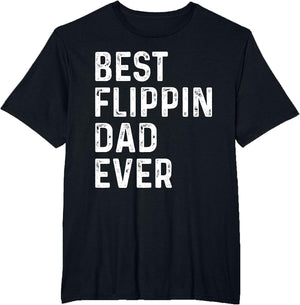Best Flipping Dad Ever, Funny Fathers Day Dad Joke BRQ Retro