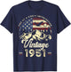 Vintage 1951 American Flag Patriotic Eagle 75th Birthday