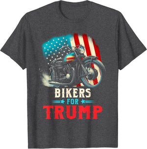 Bikers for Trump 2024 Motorcycle USA Flag