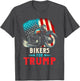 Bikers for Trump 2024 Motorcycle USA Flag