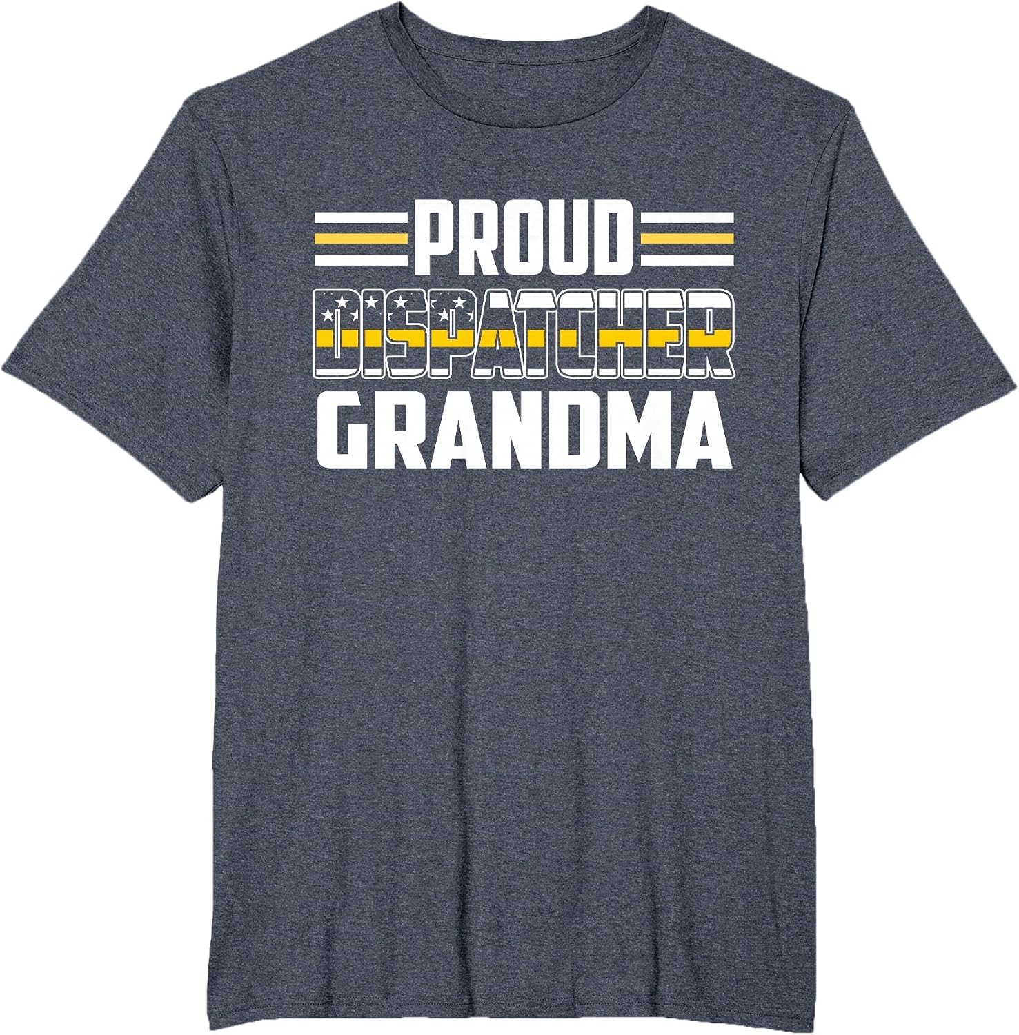 Patriotic 911 Dispatcher Grandma Proud Thin Gold Line