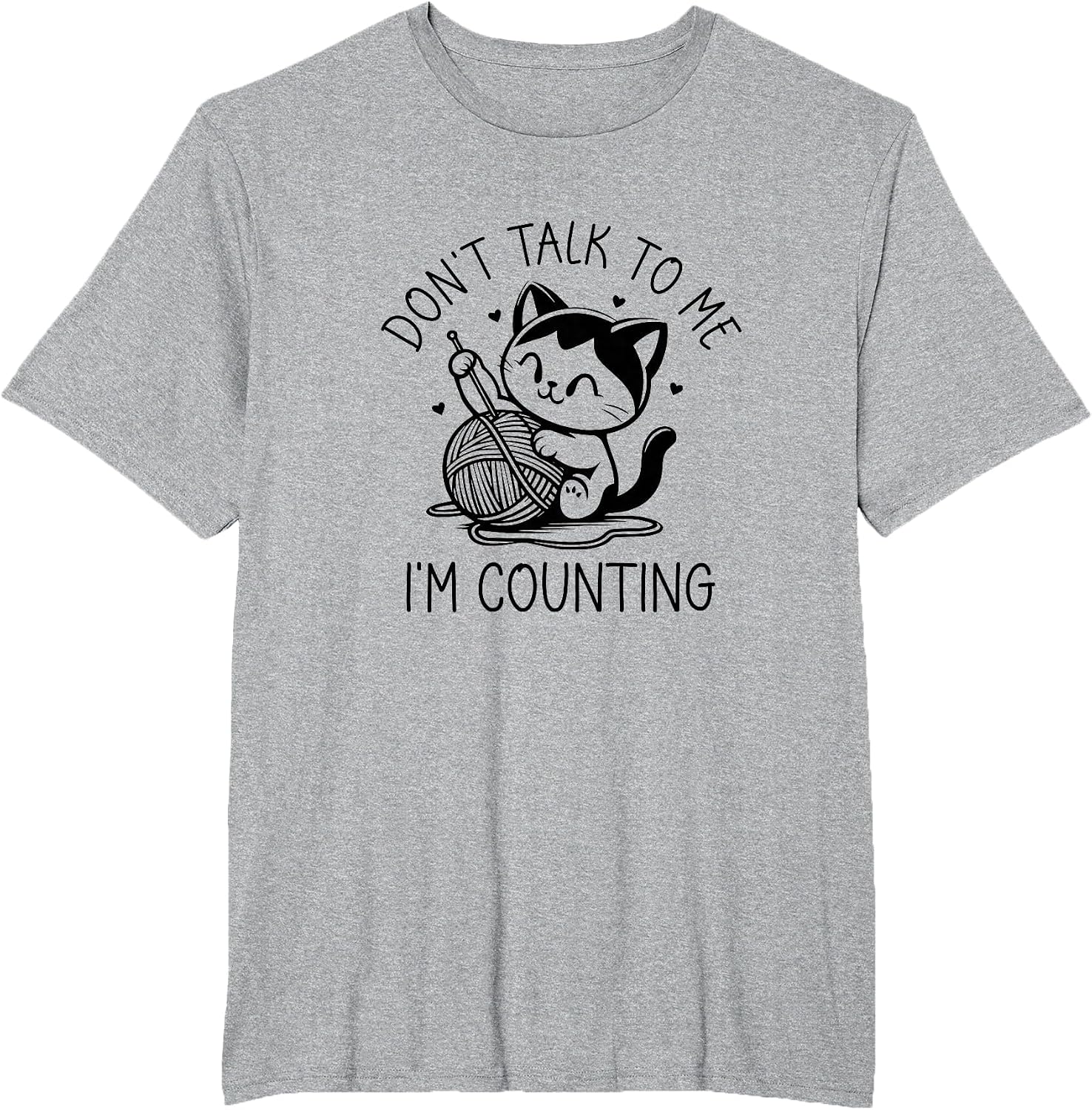 Don't Talk to Me I'm Counting Cat Funny Crochet Knitting