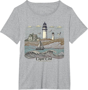 Vintage Cape Cod Massachusetts Nautical Lighthouse Seashore