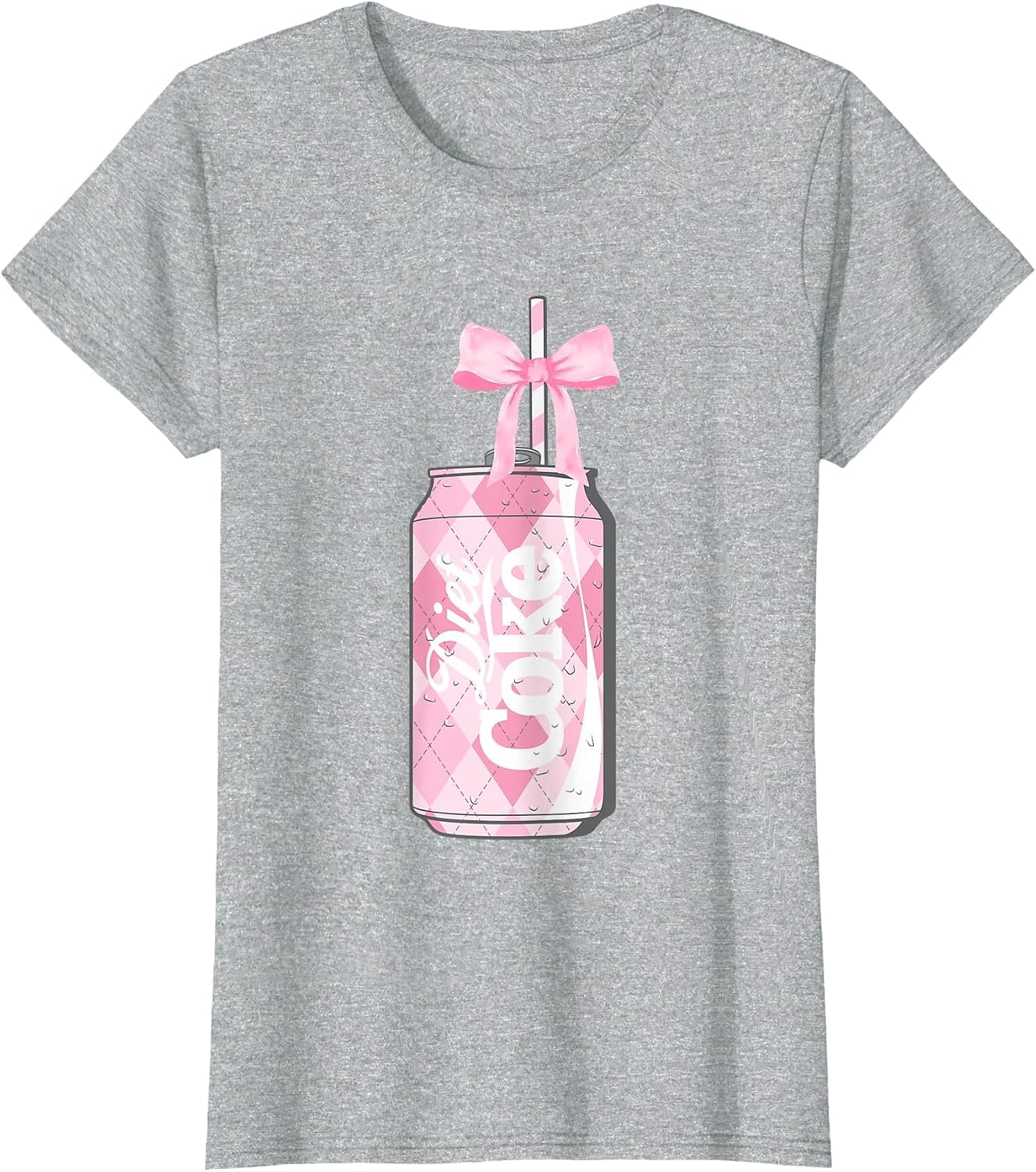 Coca-Cola Pink Diet Coke With Straw & Bow Vintage