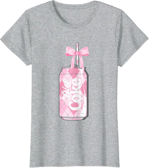 Coca-Cola Pink Diet Coke With Straw & Bow Vintage