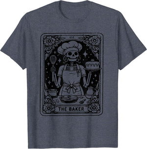 The Baker Tarot Card Skeleton Baking Skull Cook Witchy Chef
