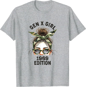 Gen X Girl 1969 Edition Retro Camouflage Headband Messy bun