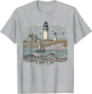 Vintage Cape Cod Massachusetts Nautical Lighthouse Seashore
