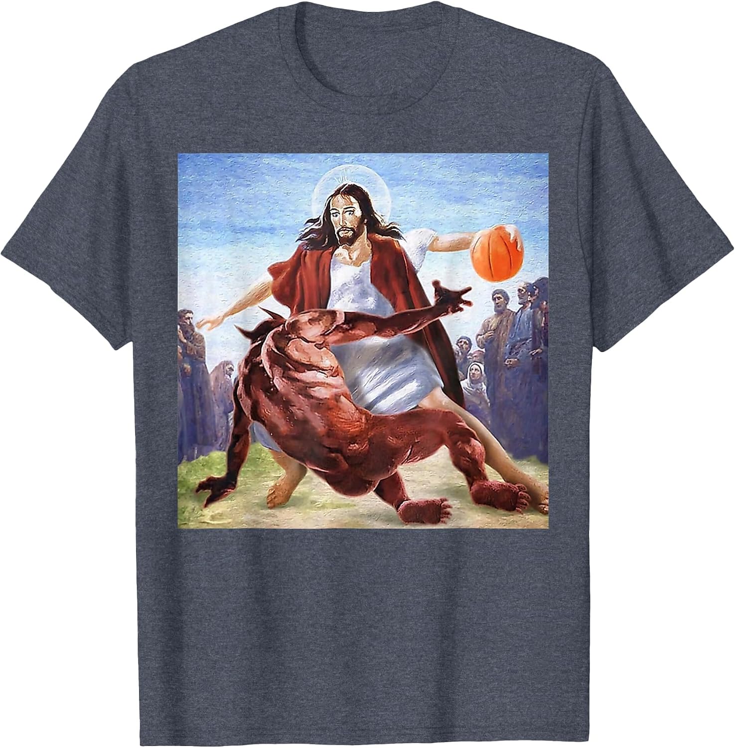Funny Jesus Crossing Up The Devil Christian Religious