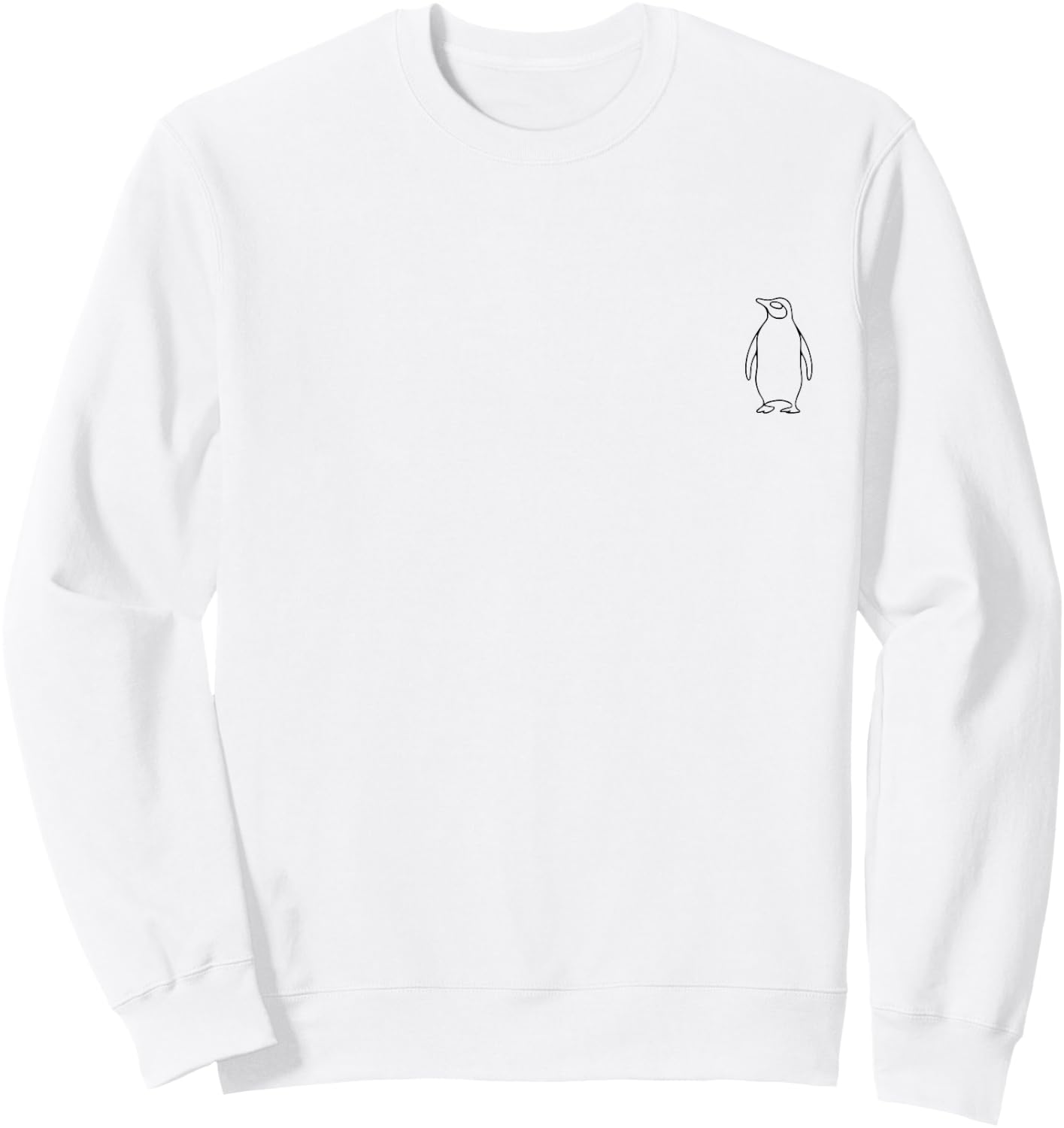 Penguin Minimalistic Sweatshirt - Sweatshirt | White