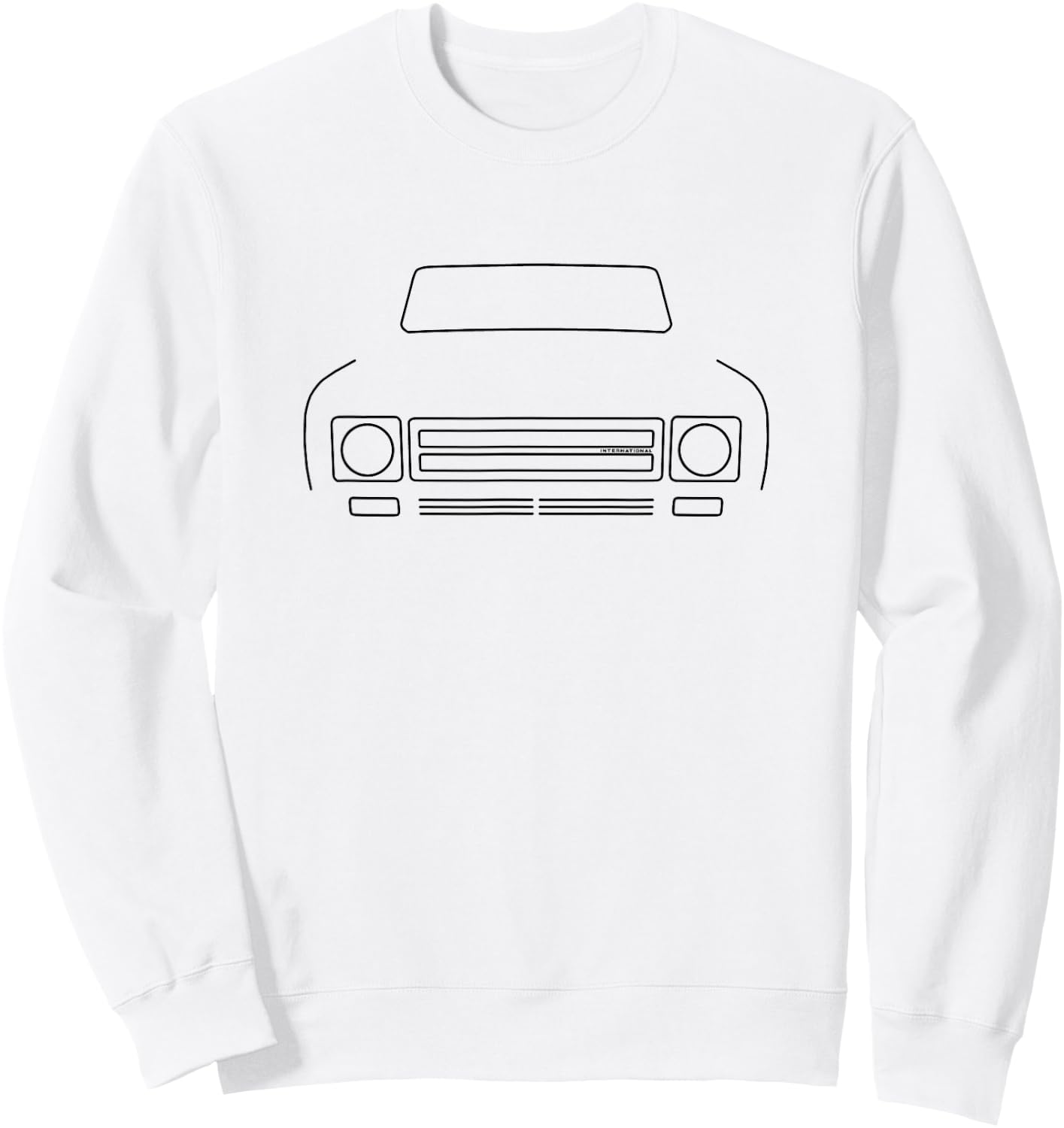 International Harvester Scout II vintage 4x4 outline (black) Sweatshirt - Sweatshirt | White