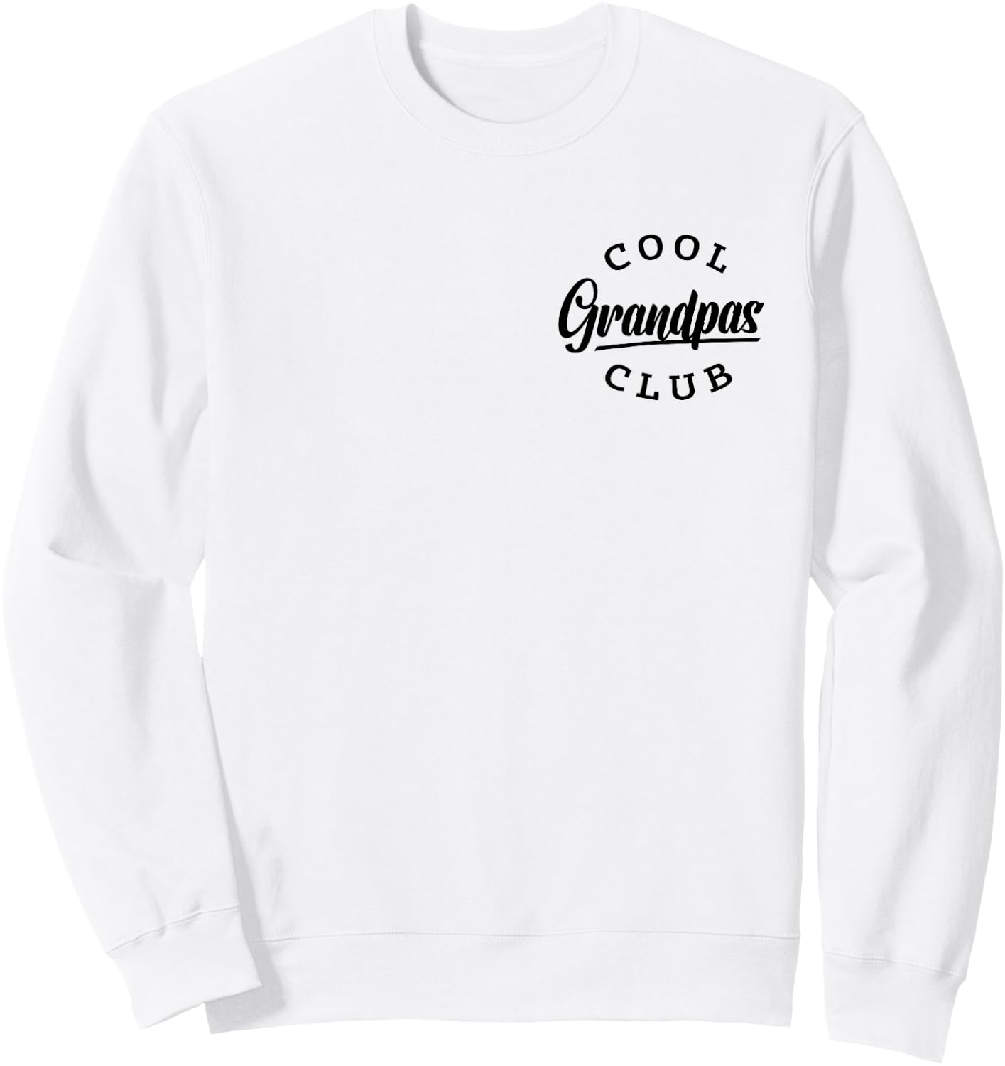 Cool Grandpas Club Pocket Funny Father's Day Cool Grandpa Sweatshirt - Sweatshirt | White