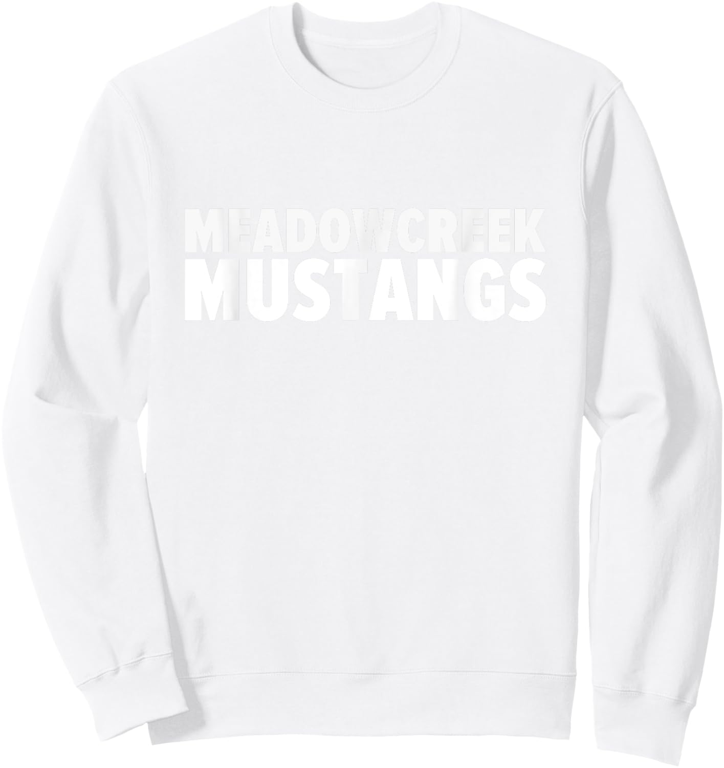 Meadowcreek Mustangs Bold Sweatshirt - Sweatshirt | White
