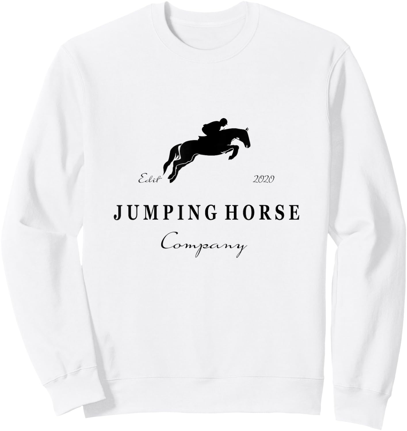 Horse Rider Show Jumping Equestrian Sport Sweatshirt - Sweatshirt | White