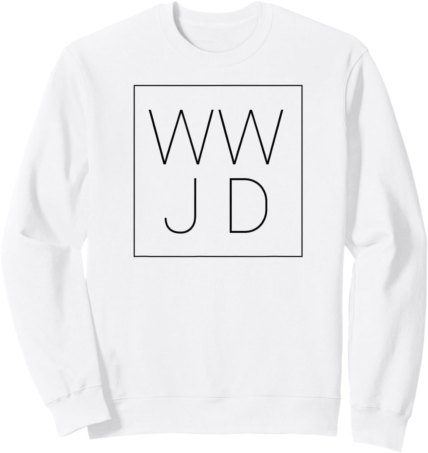 WWJD What Would Jesus Do Christian Trendy Sweatshirt - Sweatshirt | White