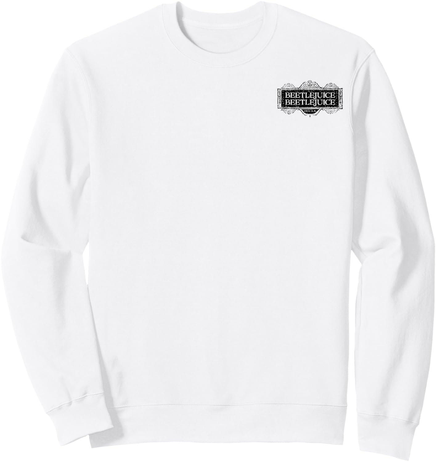 Beetlejuice - The Afterlife Advertisement with Logo Sweatshirt - Sweatshirt | White